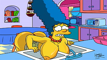 Imagem do menino moreno e a marge simpsons fazendo sexo