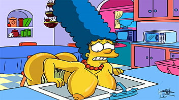 Marge e maggie fazendo sexo lesbico