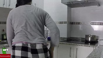 Sister watching couple sex kitchen