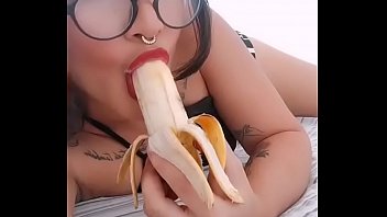 Sexo masturbação com banana