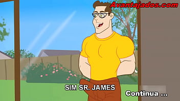 Cartoon brasileiro em animação sexo gay