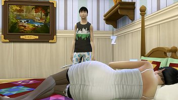 Filho e mãe na cama