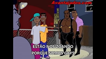 Cartoon historia em quadrinhos de sexo gay