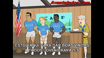 Acampamento cartoon sexo gay