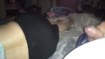 Sexo deitou sofa dormindo