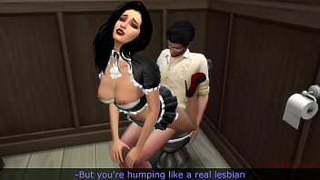 Girl seducing maid in bathroom sex lesbian